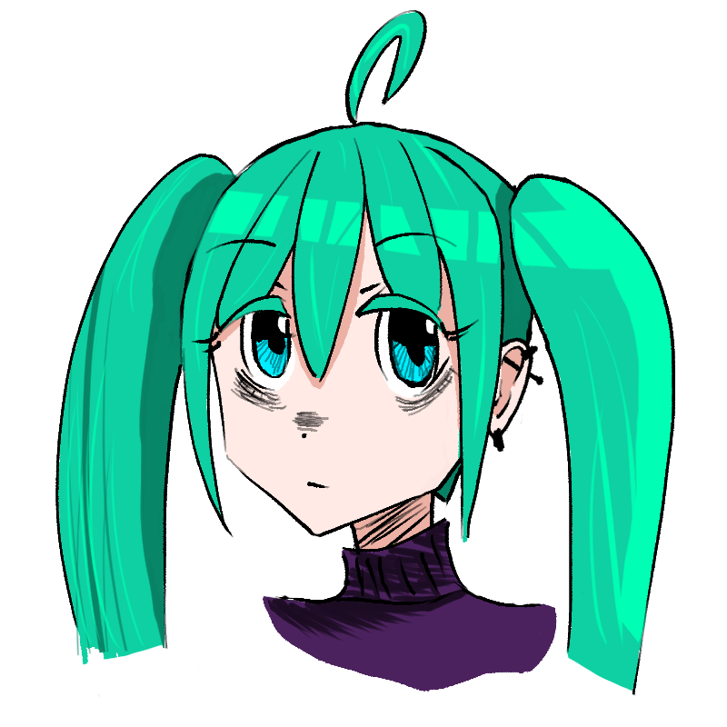 Dibujo realizado por Alexis Barbona de Hatsune Miku.